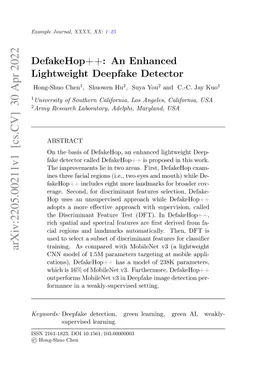 DefakeHop++: An Enhanced Lightweight Deepfake Detector