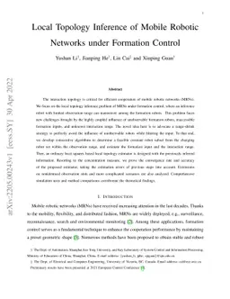 Local Topology Inference of Mobile Robotic Networks under Formation
  Control