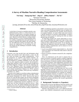 A Survey of Machine Narrative Reading Comprehension Assessments