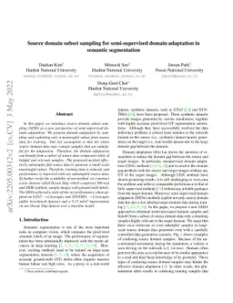 Source Domain Subset Sampling for Semi-Supervised Domain Adaptation in
  Semantic Segmentation
