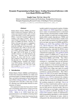 Dynamic Programming in Rank Space: Scaling Structured Inference with
  Low-Rank HMMs and PCFGs