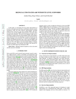 Bilingual End-to-End ASR with Byte-Level Subwords