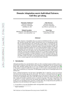 Domain Adaptation meets Individual Fairness. And they get along