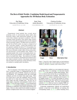 The Best of Both Worlds: Combining Model-based and Nonparametric
  Approaches for 3D Human Body Estimation