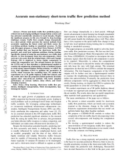 Accurate non-stationary short-term traffic flow prediction method