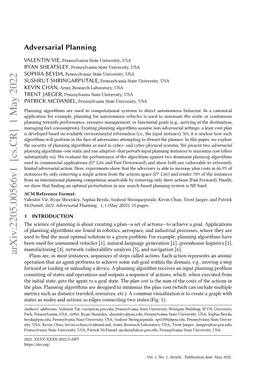 Adversarial Plannning