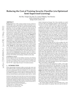Reducing the Cost of Training Security Classifier (via Optimized
  Semi-Supervised Learning)