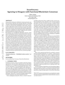 SightSteeple: Agreeing to Disagree with Functional Blockchain Consensus