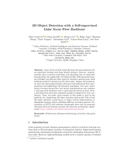 3D Object Detection with a Self-supervised Lidar Scene Flow Backbone