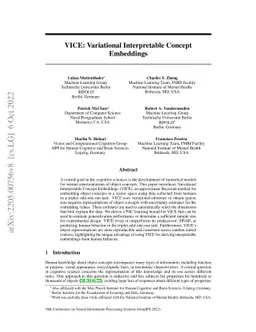 VICE: Variational Interpretable Concept Embeddings