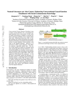 Neutral Utterances are Also Causes: Enhancing Conversational Causal
  Emotion Entailment with Social Commonsense Knowledge