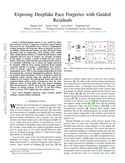 Exposing Deepfake Face Forgeries with Guided Residuals