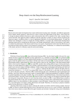 Deep-Attack over the Deep Reinforcement Learning