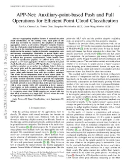 APP-Net: Auxiliary-point-based Push and Pull Operations for Efficient
  Point Cloud Classification