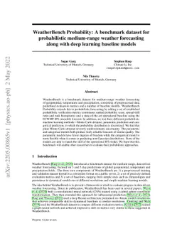 WeatherBench Probability: A benchmark dataset for probabilistic
  medium-range weather forecasting along with deep learning baseline models