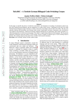 TuGeBiC: A Turkish German Bilingual Code-Switching Corpus