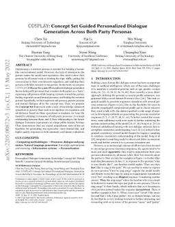 COSPLAY: Concept Set Guided Personalized Dialogue Generation Across Both
  Party Personas