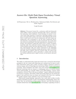Answer-Me: Multi-Task Open-Vocabulary Visual Question Answering