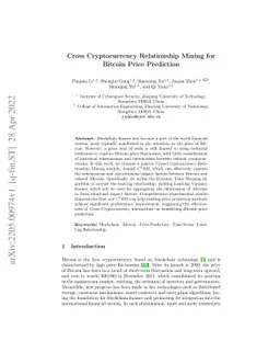 Cross Cryptocurrency Relationship Mining for Bitcoin Price Prediction