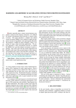 HarmoF0: Logarithmic Scale Dilated Convolution For Pitch Estimation