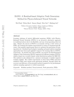 RANG: A Residual-based Adaptive Node Generation Method for
  Physics-Informed Neural Networks
