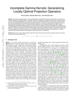 Incomplete Gamma Kernels: Generalizing Locally Optimal Projection
  Operators
