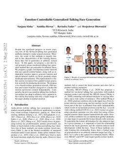 Emotion-Controllable Generalized Talking Face Generation