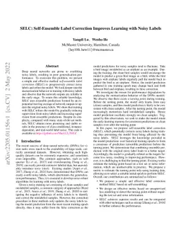 SELC: Self-Ensemble Label Correction Improves Learning with Noisy Labels