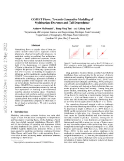 COMET Flows: Towards Generative Modeling of Multivariate Extremes and
  Tail Dependence