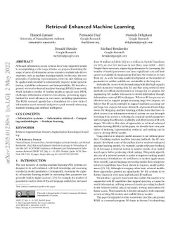 Retrieval-Enhanced Machine Learning