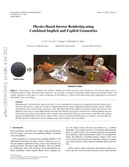 Physics-Based Inverse Rendering using Combined Implicit and Explicit
  Geometries