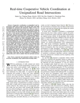 Real-time Cooperative Vehicle Coordination at Unsignalized Road
  Intersections