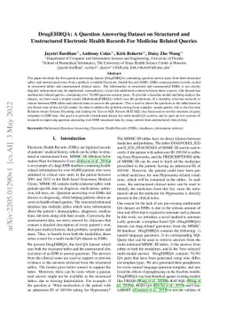 DrugEHRQA: A Question Answering Dataset on Structured and Unstructured
  Electronic Health Records For Medicine Related Queries