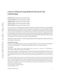 A Survey of Deep Learning Models for Structural Code Understanding