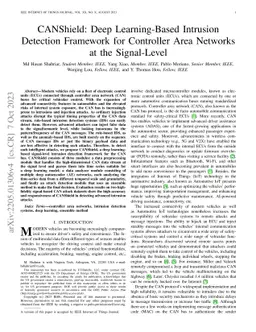 CANShield: Deep Learning-Based Intrusion Detection Framework for
  Controller Area Networks at the Signal-Level