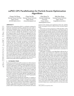 cuPSO: GPU Parallelization for Particle Swarm Optimization Algorithms