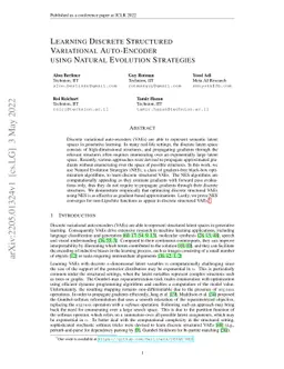 Learning Discrete Structured Variational Auto-Encoder using Natural
  Evolution Strategies