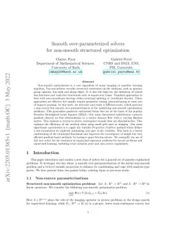 Smooth over-parameterized solvers for non-smooth structured optimization