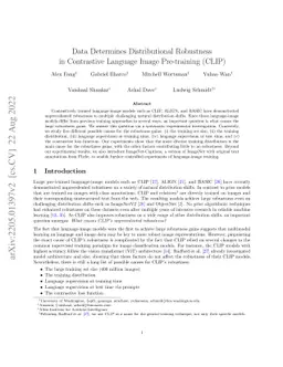 Data Determines Distributional Robustness in Contrastive Language Image
  Pre-training (CLIP)