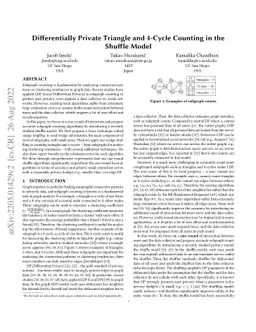 Differentially Private Triangle and 4-Cycle Counting in the Shuffle
  Model