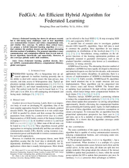 FedGiA: An Efficient Hybrid Algorithm for Federated Learning