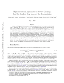 High-dimensional Asymptotics of Feature Learning: How One Gradient Step
  Improves the Representation