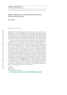 Efficient algorithms for implementing incremental proximal-point methods