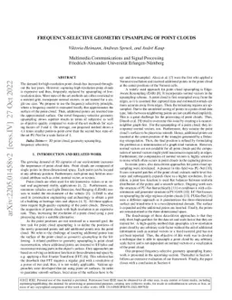 Frequency-Selective Geometry Upsampling of Point Clouds