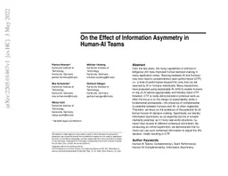 On the Effect of Information Asymmetry in Human-AI Teams