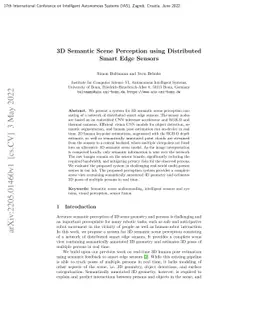 3D Semantic Scene Perception using Distributed Smart Edge Sensors