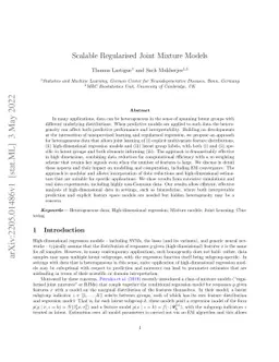 Scalable Regularised Joint Mixture Models