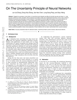 On the uncertainty principle of neural networks