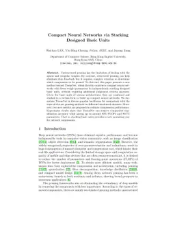 Compact Neural Networks via Stacking Designed Basic Units