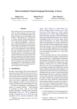 Meta Learning for Natural Language Processing: A Survey